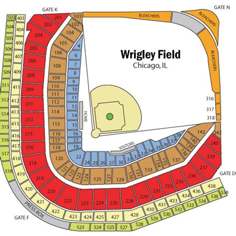chicago cubs tickets seating chart